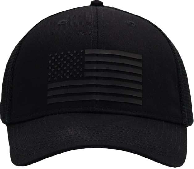 Image of American Flag Trucker Hats, Patriotic Baseball Cap for Men, Adjustable Breathable Mesh Snapback, Fits OSFM & XXL Head