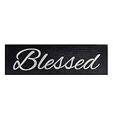 Blessed Wood Sign - Black