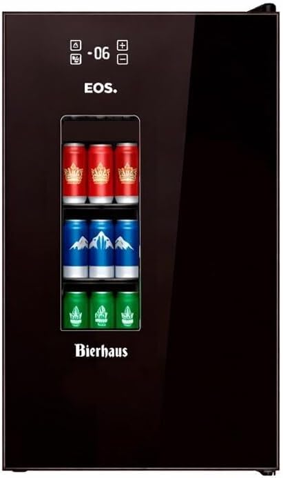 Cervejeira EOS Bierhaus 76 Litros Frost Free com Compressor Black Glass ECE90 110V