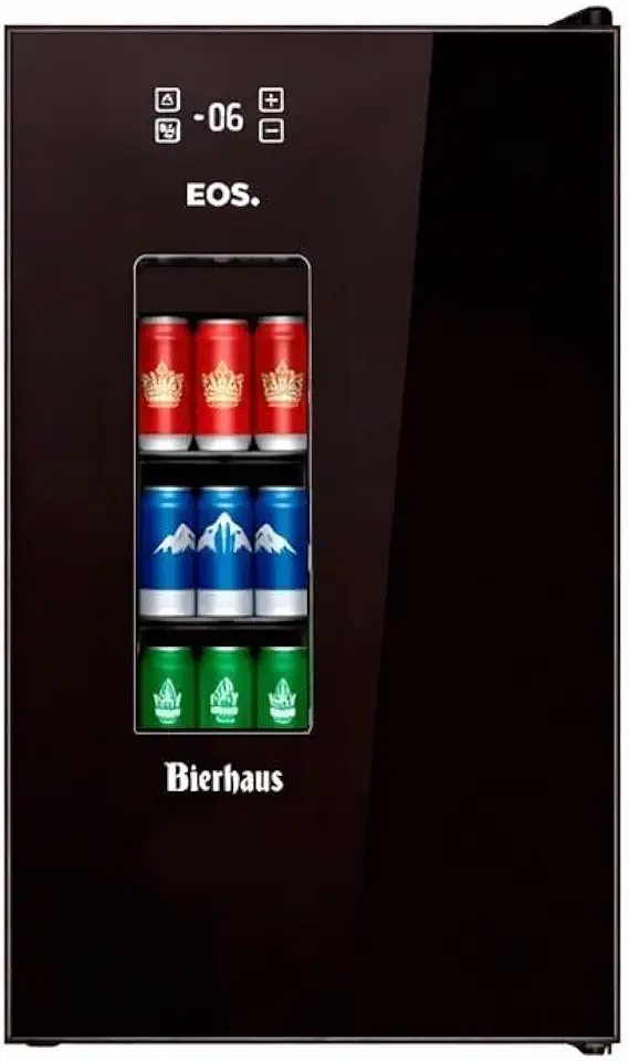 Cervejeira EOS Bierhaus 76 Litros Frost Free com Compressor Black Glass ECE90 110V