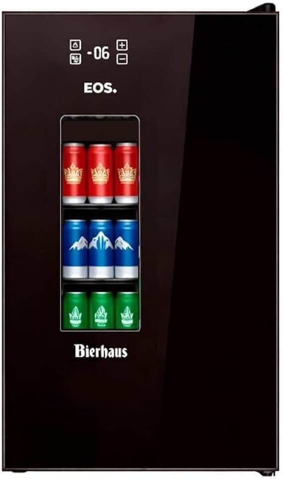 Cervejeira EOS Bierhaus 76 Litros Frost Free com Compressor Black Glass ECE90 110V