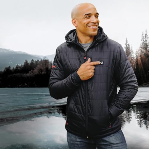 ActionHeat Men's 5V Insulated Heated Jacket with Detachable Hood, Battery Pack4