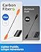 OCEANBROAD Adjustable Carbon Fiber Kayak Paddle 86in/220cm to 94in/240cm Kayaking Oar with Paddle Leash 1 Paddle, Orange