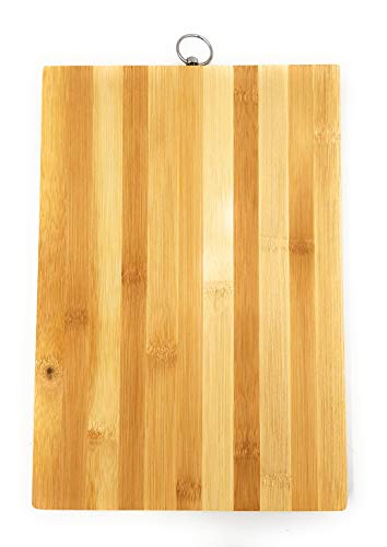 Natürlicher Bambus mit hochwertigem Schneidebrett mit Aufhängeschlaufe (26 x 36 cm) Cover