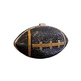 UMREN Women Rugby Shaped Cross Body Purse Rhinestone Ellipse Ball Crystal Evening Bag Clutch Handbag
