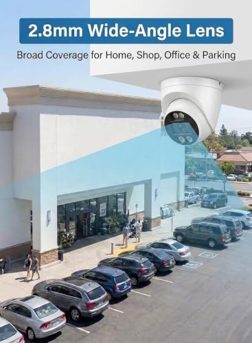 Image of HANUTECH 4MP Dome CCTV Camera | Color Night Vision, Mic, PoE ONVIF, Outdoor IP Camera, For NVR
