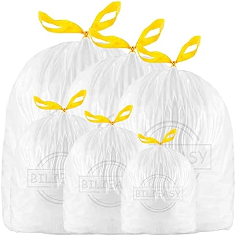 BILIEASY Bin Bags Bin Liners 3L-5L Drawstring Trash Bags Large Strong Unscented Universal Garbage Bags (3-5L(60pcs)) Cover