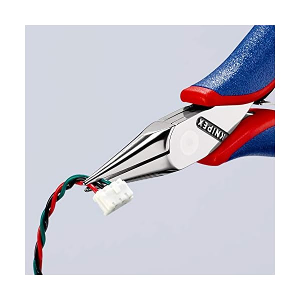Knipex 78 81 125 - Präzisionszange Electronic Super Knips, brüniert + KNIPEX 35 22 115 Elektronik-Greifzange mit… – Bild 7