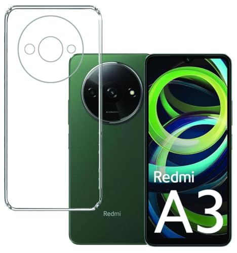 Amazon Brand Solimo Redmi A3 2024 Back Cover | Slim Soft Back Case for Redmi A3 2024 (Transparent)- Best and cheap mobile covers in India