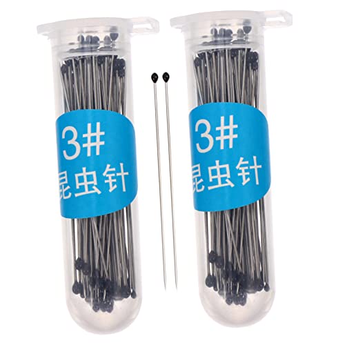Gatuida 200pièces Épingles Acier Inoxydable Pour Specimens Entomologie Pin De Collection Résistant Et Organisé Flacons Pour Présentation Et Conservation