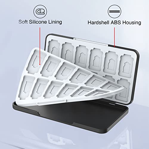 HEIYING Switch Game Card Case for Nintendo Switch 2 /OLED/Lite,Custom Pattern Switch Game Holder with 24 Game Card Slots and 24 Micro SD Cards Slots - Image 5