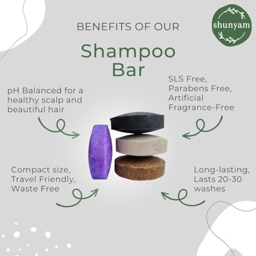 Image of Shunyam Zesty Charcoal Shampoo Bar with Activated Charcoal, Orange & Lime Essential Oils | Sulphate & Paraben Free | Cruelty-Free & Handcrafted | Comes in Travel-Friendly Tin Box | 70g