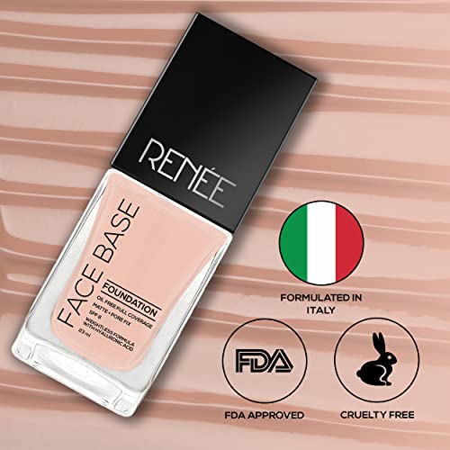 Image of RENEE Face Base Liquid Foundation - Frappe, 23ml | Enriched with Hyaluronic Acid & Vitamin E, Provides SPF 8 Protection, Weightless, Long-lasting Matte Finish