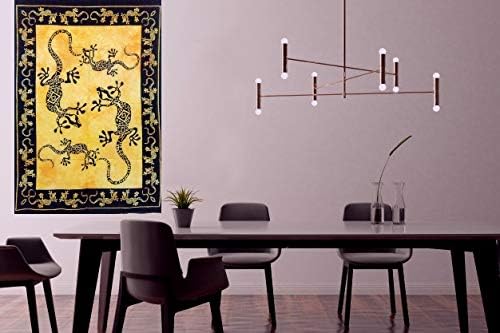 AVA Collections Lizard Iguana Reptile Poster Hippie Decor Tapestry Wall Hanging Dorm Collage Bohemian Art Psychedelic Small Hippie Rasta 30x40 inches (Yellow) - Image 4