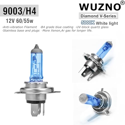 image for Wuzno 9003/H4 Halogen Headlight Bulb, White Light 12V 60/55w 64193 123