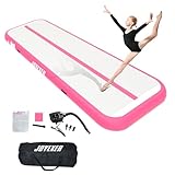 Inflatable Air Gymnastics Mat 6.6ft 10ft 13ft 16ft Tumbling Training Mat with Carry Bag Electric Pump For Home, Outdoor, Gym, Cheerleading, Yoga, Water Exercise
