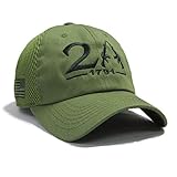 2nd Amendment 1791 American Flag Hat OD Green Micro Mesh Tactical Cap