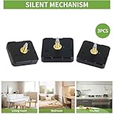 LUSEE Clock Mechanisms Battery Powered 20MM, 3 Pack Silent Quartz Clock Movement with 7 Pairs Aluminium Clock Hands, Hands and Motor Mechanism Replacement Kits for Repair DIY - Image 7
