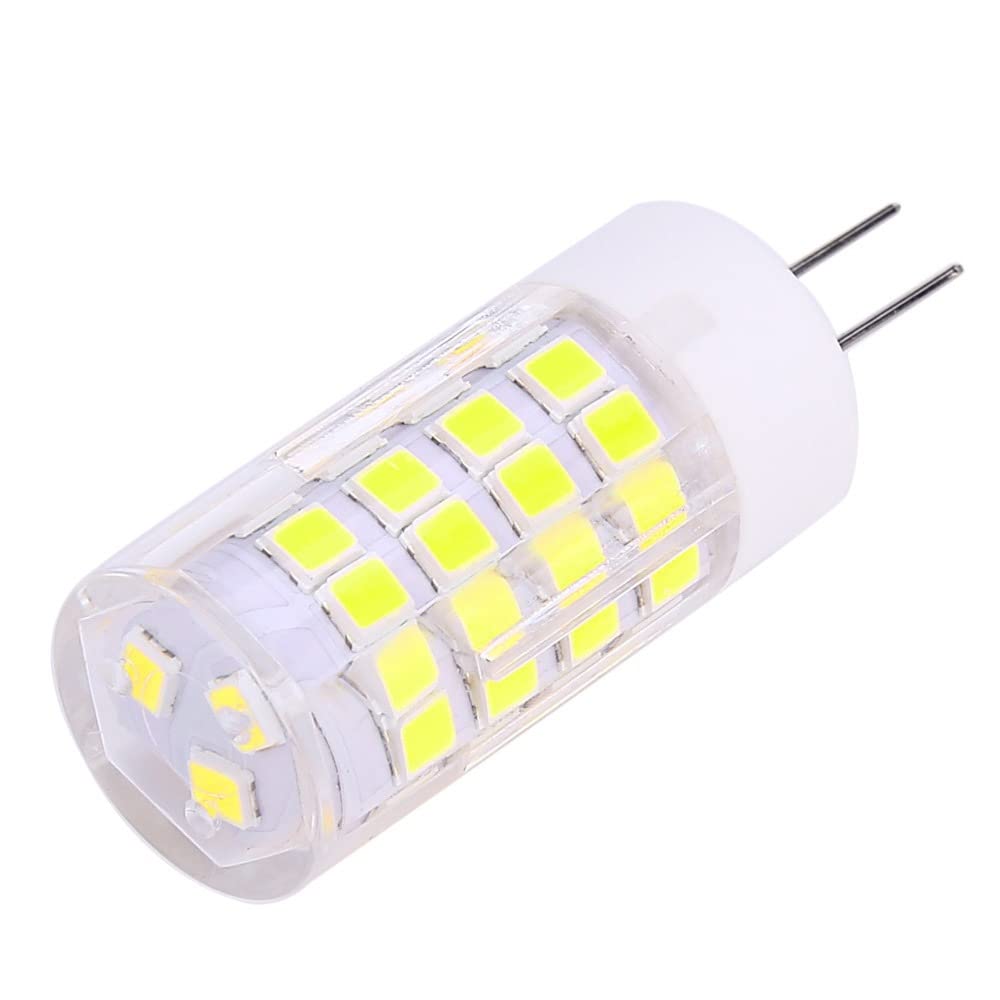 YSJX Lighting, Confezione da 20, lampadina LED in ceramica AC220V G4/G9/E14 51-52LED-SMD2835 5W senza sfarfallio(Warm white,G4)