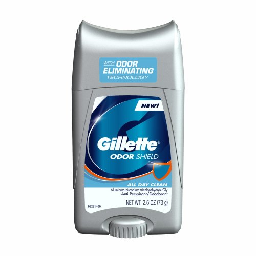 Gillette Odor Shield All Day Clean Anti Perspirant, 2.6-ounces (Pack of 4)