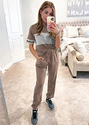PRETTYGARDEN Women's Two Piece Sets 2025 Summer Spring Jogger Pants Travel Vacation Lounge Outfits Airplane Matching Clothes
