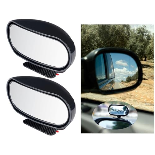 Espejo lateral retrovisor universal de ángulo amplio en pack de 2 piezas de PP y vidrio 5