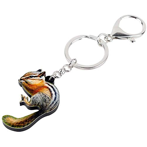 Preisvergleich Produktbild DdA8yonH Schlüsselbund Acryl süße Streifenhörnchen Chippy Schlüsselanhänger Schlüsselanhänger Ring Anime Animal Schmuck für Frauen Girls Handtasche Auto Charme