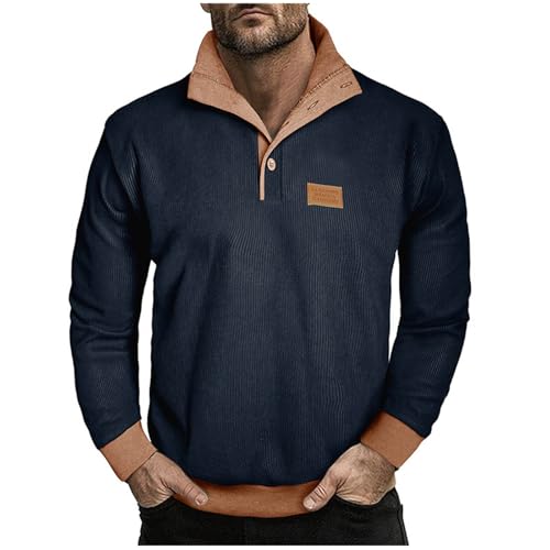 Mens Corduroy Sweatshirts Casual Button up Sweatshirts Long Sleeve Fall Pullover Workout Athletic Corduroy Shirts2