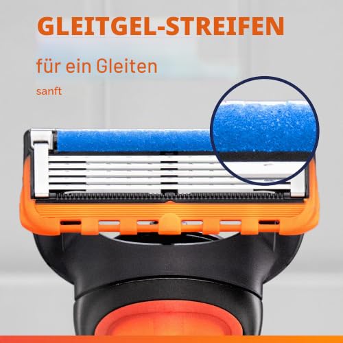 Gillette Fusion5 Ersatzklingen Für Herrenrasierer - Mit Anti-Reibungs-Klingen Für Bis Zu 20 RasuREN - 4x Nachfüllung – Ansicht 3