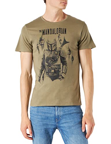 Star Wars The Mandalorian Hombre Camiseta Blanco M 100% algodón Regular
