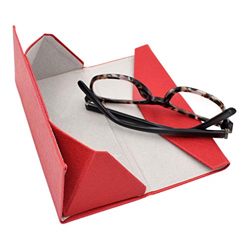 Image of Real Sic Glasses Case for Men and Women - Magnetic Folding Hard Shell Sunglass Holder - Inspired by Solid Color