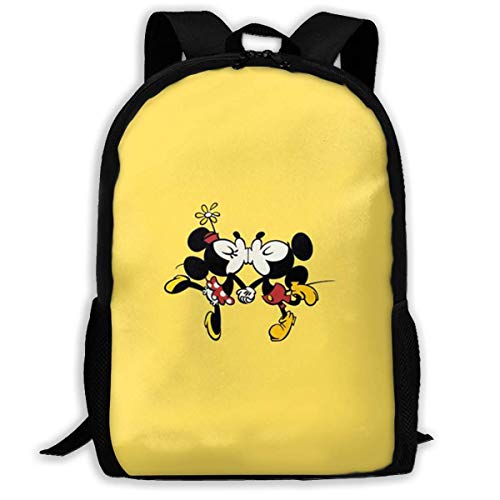 Mei shop Mochila Informal: Elegante Love Mi ckey Minnie Mouse  Escolar con Cremallera