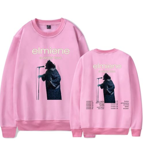 Photo de RYSXJLX Elmiene Sweat-shirt unisexe à manches longues A World Tour rond 2024 rétro classique (4XL, rose), rose, 4X-Large