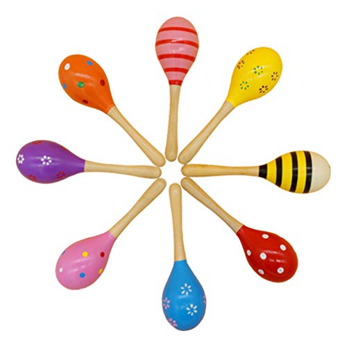 TOYANDONA 12 stks Houten Zandhamer Speelgoed Muziek Hit Speelgoed Maracas Vroege Onderwijs Muziek Hit Speelgoed voor…