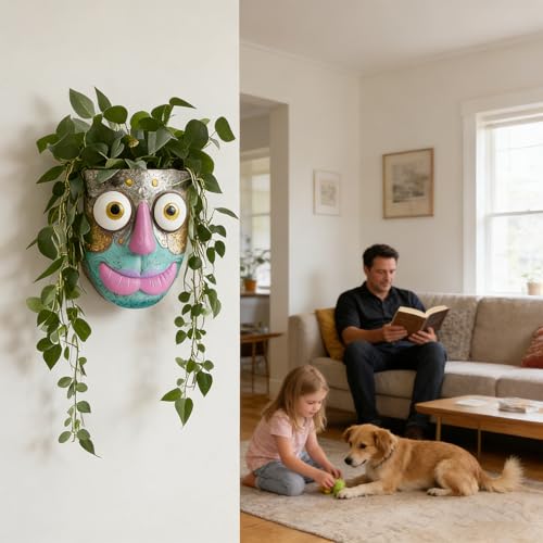 Pot de fleurs abstrait vase mural pour plantes succulentes