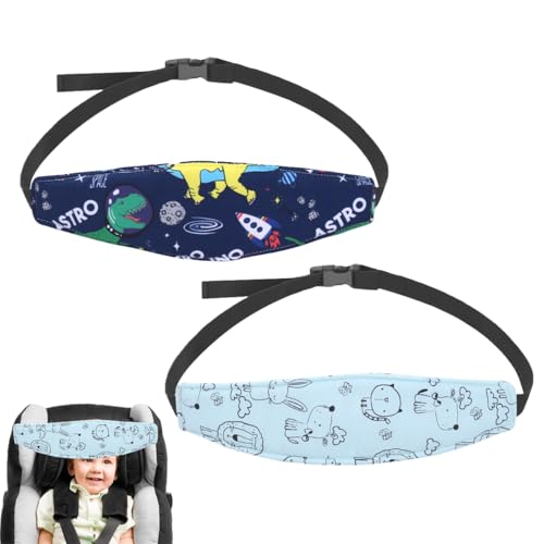 2 Piezas Cintas Para La Cabeza Para Sillas Infantiles, Ajustable Cintas Para La Cabeza Para Sillas De Coche, Soporte Seguridad de la Cabeza para Bebe (B)