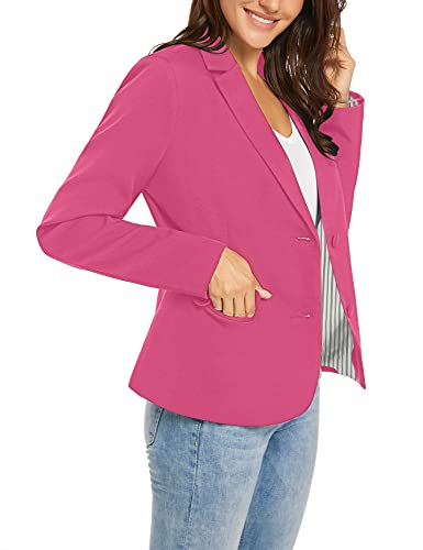 Lookbookstore Womens Blazers Spring Blazer Blazer For Women Business Casual Womens Jackets Fall Womens Blazers For Work Professional Spring Blazers For Women Hot Pink Size L Size 12 14 #TOP5