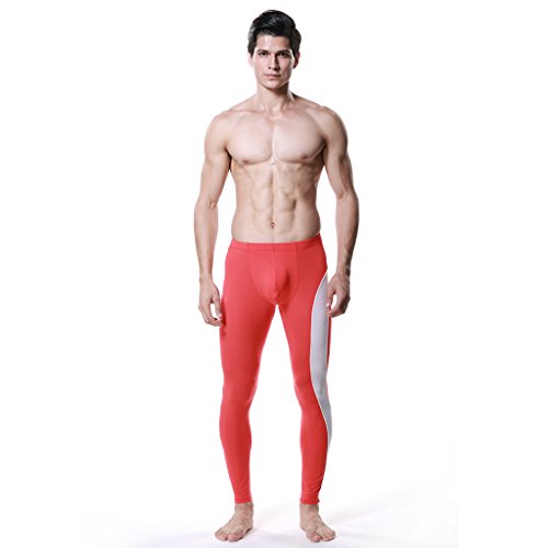 DESMIIT Men's Long Underwear Modal Size Large Red