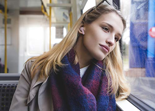 JVC écouteurs True Wireless, Intra-Auriculaires, résistant à la Pluie (IPX4), Bluetooth, HA-7T-P (Rose)