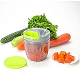 Groß und sicher in der Bedienung: 950 ml Kapazität. Ideal für alle Küchen, Wohnwagen, Reisen und Camping. Hergestellt aus BPA-freiem, lebensmittelechtem Kunststoff. Die Klingen sind während des Bedienens vollständig abgedeckt. Bequemer, ruhiger, weniger chaotisch: Elektrische Hacker sind zwar stark, gehen aber schnell kaputt, sind umständlich zu reinigen und so laut, dass sie die ganze Familie aufwecken.