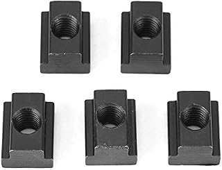 5pcs/ pack 45 Carbon Steel T-slot Nut M8/M10 Threads Black Oxide Finish for Machines Tool Tables(M10)