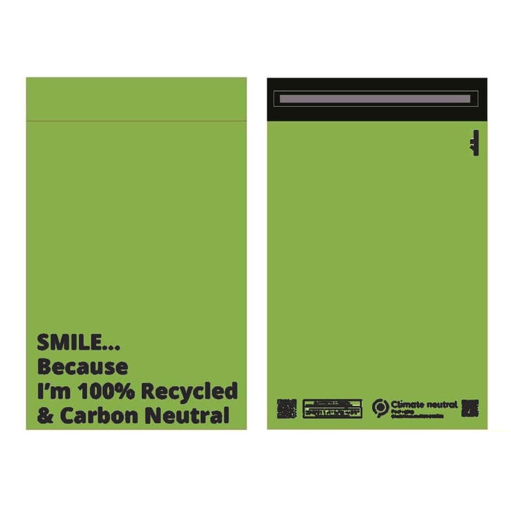 50x Mailer Bags Mailing Envelope Made from 100% Recycled Material Colourful Parcel Shipping Smart Mailer(15 x 18 Inch,Green)