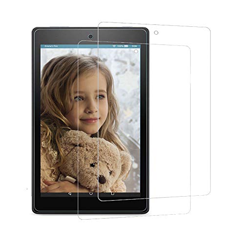 CCMAO All-New HD 8 Screen Protector (8th & 7th Generation, 2018/2017 Release)Bubble Free Crystal Clear Explosion-Proof Tempered Glass For All-New HD 8 (2 pack)