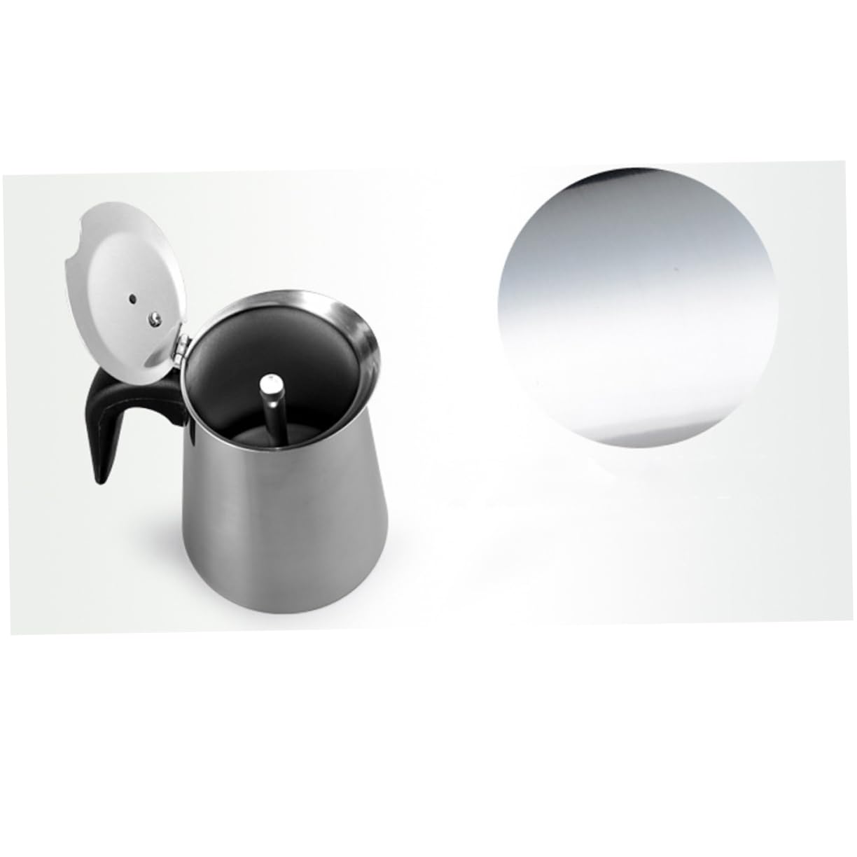 Ciieeo Stainless Pot Handheld Storage Kettle for Home Cafe Use Capacity for Coffee Tea Water and Juice Silver