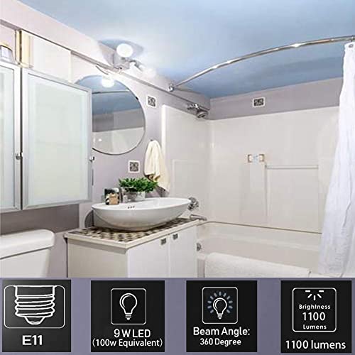 Xrzt E11 Led Bulbs, T4 Jd E11 120V 100 Watt Halogen Bulbs, Mini Candelabra Bulbs For House Lighting Fixtures,Ceiling Lamps,Table Lamps, Daylight White Light 6000K, Pack Of 2 #TOP4