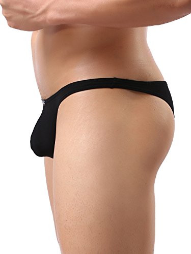 Ikingsky Men's Soft Low Rise Bikini Underwear Sexy Mid Coverage Back Briefs (X-Large, 4 Pack) #TOP5