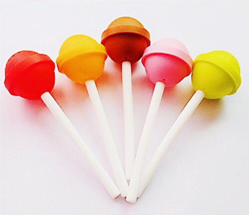 Naranqa 5Pcs Cute Lollipop Shape Tea Infuser Creative Silicone Tea Strainer Loose-Leaf Spice Flower Herbal Tea Filter Tea Lover Gift #TOP1