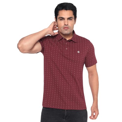 Image of MANE AND MINI Men's Cotton Regular Fit | Pique Polo Neck T Shirt | Half Sleeves Casual Shirt for Men