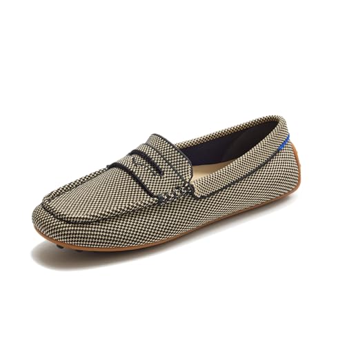 Rothy's The Daily Driver, New Slip-On Loafers for Women, Comfortable, Arch Support for All-Day Wear, Sustainable & Washable, Classic Micro Check, Size 9.5