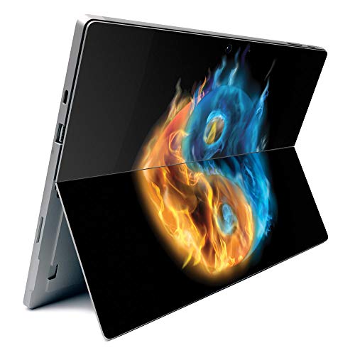Image of MightySkins Carbon Fiber Skin for Microsoft Surface Pro 7 - Yin and Yang | Textured Carbon Fiber Finish | Easy to Apply, Remove, and Change Styles | Made in The USA